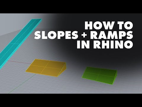 How to make Ramps and Slopes in Rhino *Easy*