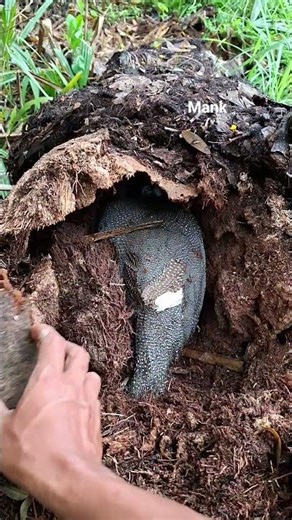 found guinea fowl in a hollow log#trending #nature #harehunting #snake