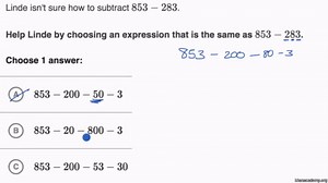 Subtraction by breaking apart