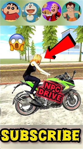 npc drive bike 🔥 In indian bikes driving 3D 😱 || GTA v mod #shorts