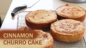 This video showcases my most delicious recipe for cinnamon churro cake! Everyone needs to try it! The Mexican vanilla really brings out the authentic churro flavor. Let me know in the comments if you have any questions about how to make this! Recipe: 2 3/4 cups granulated sugar (550 grams) 1 cup unsalted butter (226 grams) 1/2 cup shortening (113 g) 5 large eggs 3 1/4 cups AP flour (400 g) 2 teaspoons baking powder (10 g) 1/4 teaspoon salt (1.25 g) 1 cup buttermilk (8 oz/240 mL may substitute mi
