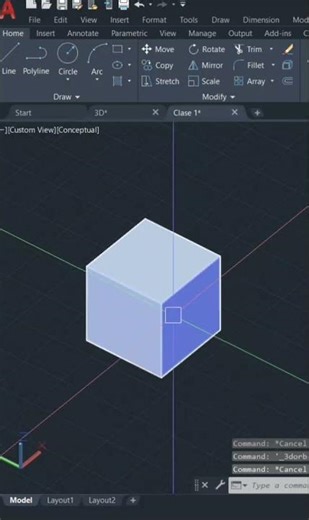 Comando ORBIT en AutoCAD