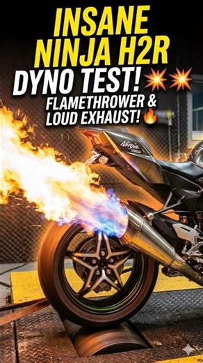 INSANE Kawasaki Ninja H2R Dyno Test! 🔥 Flame Thrower Exhaust!
