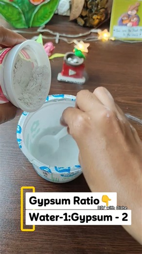 ✨ How to make Plaster of Paris Craft Step by step 🍂 #shorts #craft