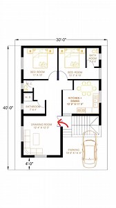 🏠 30x40 house plan! #homedesign #architecture #realestate ##housedesign #homeplan #houseplan #shorts #interiordesign #floorplan | VS Home Design