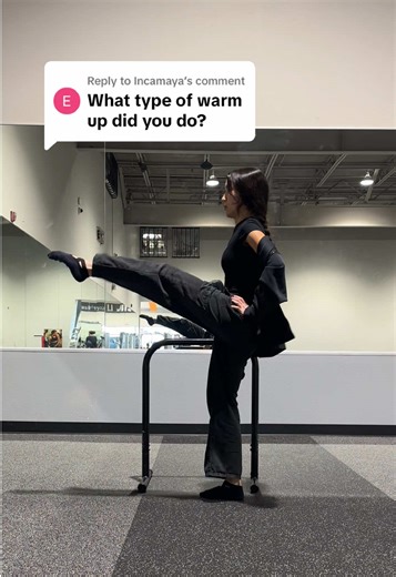 Replying to @Incamaya This is just the first part of my splits routine focusing on warming up my joints, hip flexors, hamstrings, calves, ankles, and toes. After warming up, I move into drills, and finish with passive stretching and sitting in my split. #warmup #frontsplits #flexibility #fyp #dynamicstretching