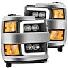 Alpha Rex USA 880227: 880227 NOVA-Series LED Projector Headlights for 2015-2019 Chevy Silverado 2500/3500 - Black - JEGS