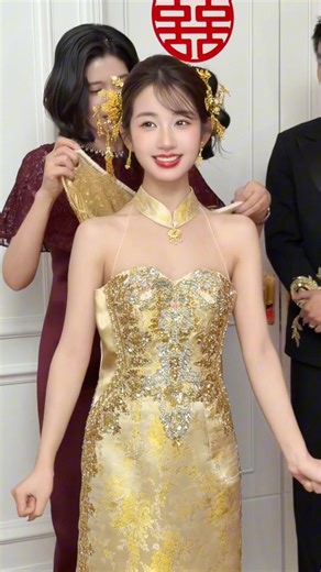 Mặc áo cho cô dâu #wedding #braidal #dress #couple #beautiful