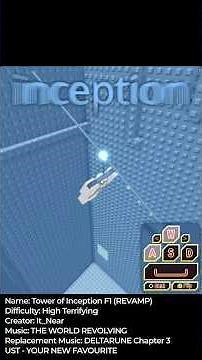 tower of inception f1 | high terrifying obby | #roblox #obby #etoh