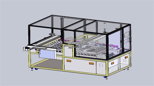 47寸panel换向移载机3D模型图纸下载_机械数模资料