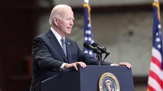 President Biden praises infrastructure law in New Hampshire, NEW HAMPSHIRE, US - 20 Apr 2022