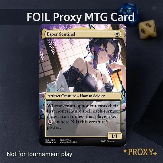 Esper Sentinel Proxy – Anime Waifu MTG Proxy Card, Alt Art EDH Commander Cards - Etsy