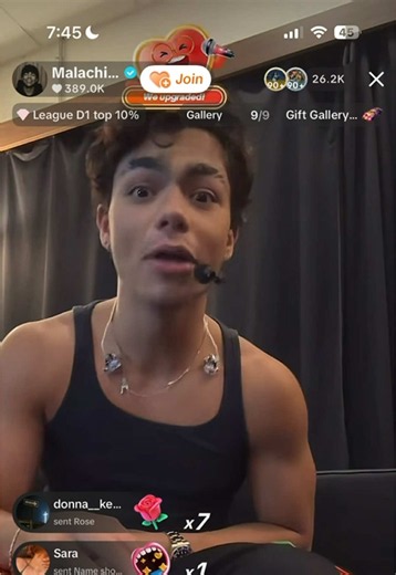 Malachi Barton livestream before the show tonight