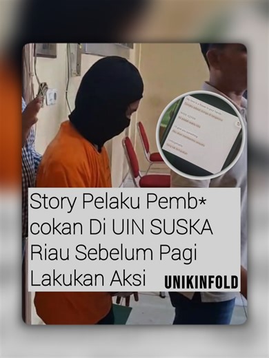 the Real Kata Kata Terakhir 🥶 🏫 Kasus Dugaan Pembunuhan di UIN Suska Riau 📌 Kronologi Singkat Peristiwa terjadi di lingkungan UIN Suska Riau (Universitas Islam Negeri Sultan Syarif Kasim Riau) di Pekanbaru. Korban adalah seorang mahasiswi. Terduga pelaku juga merupakan mahasiswa di kampus yang sama. Kejadian berlangsung pada pagi hari sebelum aktivitas perkuliahan ramai. 📱 Dugaan Motif Dari informasi yang beredar, motif diduga terkait persoalan pribadi/relasi. Terdapat pesan atau percakapan 