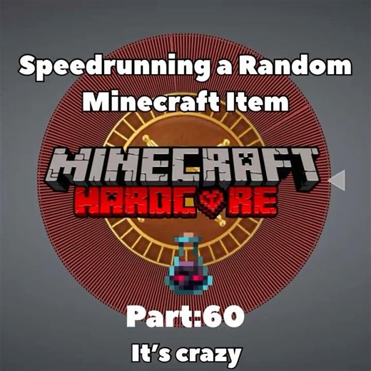 Speedrunning a Random Minecraft Item | part:60 #Minecraft #minecraftmemes #gaming #fyp #speedrun