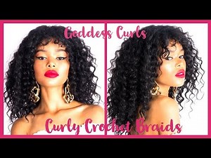 How to: curly loose knotless crochet braids with a fringe (using goddess curls from Trendy Tresses