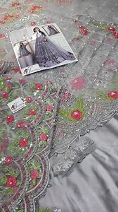 BRIDAL MAXI FULL NET SUIT FRONT FULL HEAVY HAND WORK, EMBROIDERED WITH MIRROR WORK , PEARLS HEAVY EMBROIDERED NET DUPATTA SILK EMBROIDERED TROUSER Inbox For Inquiries & Ordering WhatApp/SMS 923042472862 Cash on delivery FF66gre #partywearsuits #chiffondress #netfabric #silkfabric | Fusions & Fashions