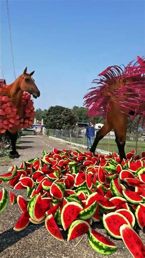 Horse loaded fruits special effects c4d works #shortsfeed #shortsyoutube