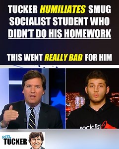 142K views · 3.3K reactions | Tucker Carlson HUMILIATES smug Socialist who forgot to do his homework before debating HIM | Southern Fried Justice | Facebook