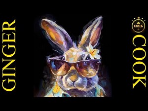 Lets Paint a Cool Bunny in Acylics Step By Step Fun and Easy #BunnyFantasyPaiting
