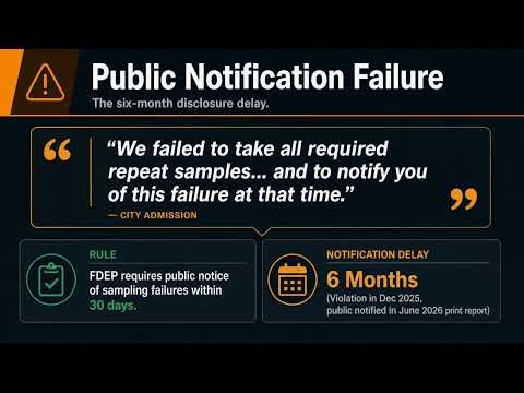 Palm Bay Water Report: Unreported E. Coli Violation and PFAS Exceedances (2026)