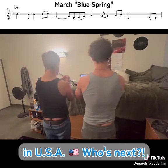 Free Download of March 'Blue Spring' Sheet Music