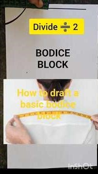 How to draft a basic bodice block pattern #sewingtips #patterndrafting