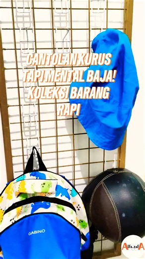 cantolan rak ram display pengait besi hook barang topi tas aksesoris tempel dinding nempel kuat