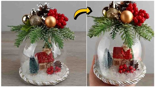DIY Snow Globe Using A Plastic Bottle Tutorial