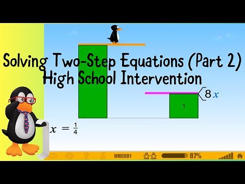Solving Two-Step Equations (Part 2) - 8th Grade ST Math | High School ST Math Intervention