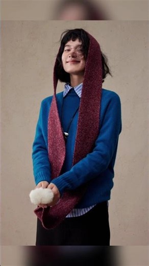 Women's Skinny Knit Scarf with Pom-Pom Design | Multiple Colors