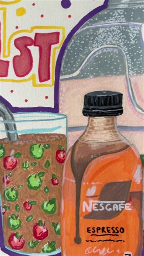 @NescafeUK in an inch’s glass is iconic! i love coffee omg#fyp #coffee #nescafe #viral #commissionsopen