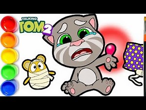 How To Draw And Color My Talking Tom | Talking Tom Coloring