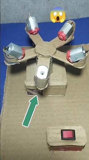 cardboard motor crafts tutorial 🔥 how to make cardboard project #shots #experiment #trendingshort