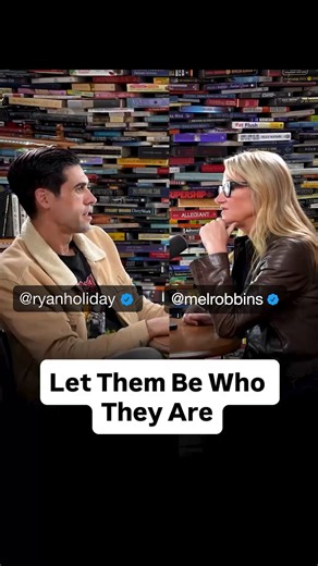 People don't change because you want them to. They change when they are ready to do the work themselves. That's what The Let Them Theory is all about. Let Them have opinions you don't agree with. Let Them disappoint you. Let Them be exactly who they are - even when it's uncomfortable. That's acceptance - and acceptance is a form of love. Hear more on this episode of the Daily Stoic podcast with Ryan Holiday now! 🎧 "Mel Robbins On The Stoicism Of The Let Them Theory.” | Mel Robbins