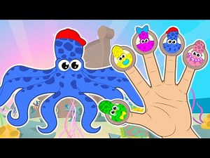 FAMILY FINGER with the Octopus Family 🐙🌊 Colorful Octopus 🤿 Children's songs