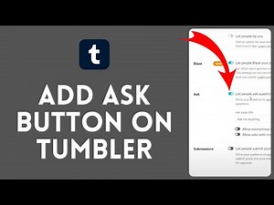 How to Add Ask Button on Tumbler 2024 | Tumblr Tutorial