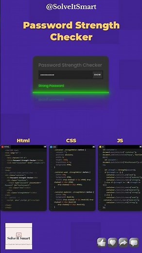 🔥 Password Strength Checker || Solve It Smart