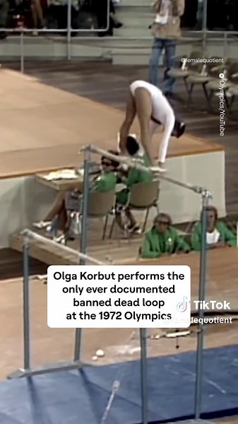 The “Dead Loop” is a classic, albeit highly dangerous, gymnastics number that was banned after the 1972 Munich #Olympics—but not before Olga Korbut’s Dead Loop became the only one ever documented. While you might not see the move performed at any high-level sporting competitions again, you have full permission to be mesmerized by the move, AKA the Korbut Flip 🤸‍♀️