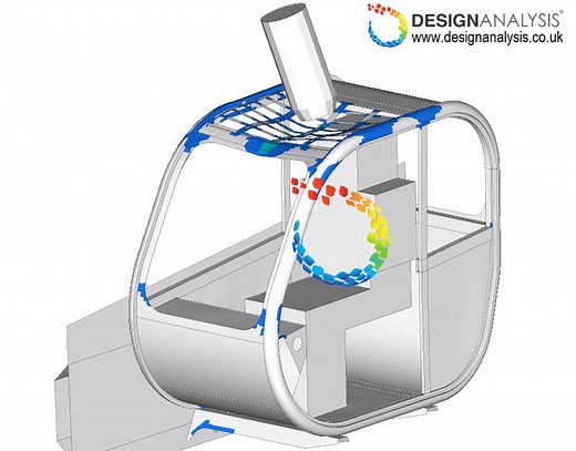 Construction Vehicle FOPS (Falling Object Protection Structures) - Design and Analysis