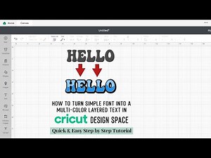 How To Turn Simple Font Into A Multi-Layered Color Text in Cricut Design Space