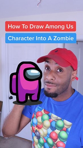 How to draw Among Us Into a zombie #amongus #artober #zombie #howto #drawing #sketch