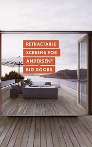 1.4K views · 33 reactions | #bigdoor retractable screens can cover an opening up to 30' wide and 10' tall in either a single- or double-screen configuration. Enjoy your #indooroutdoor space, but keep the bugs outside! #AndersenWindows #Indooroutdoorliving #Bifolddoors #Foldingdoors | Andersen Windows + Doors | Facebook