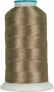 Threadart Rayon Machine Embroidery Thread - No. 398 - Grey Rod - 1000M - Strong & Luxurious