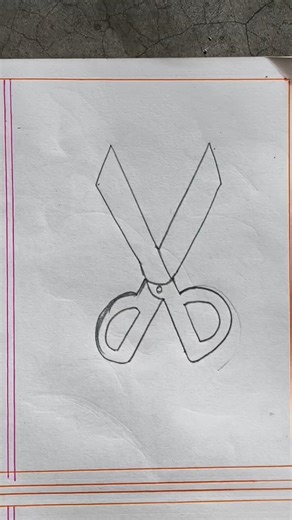 How to Draw Scissors Easy Step by Step | Pencil Sketch for Beginners #acousticguitar #fingerstyle