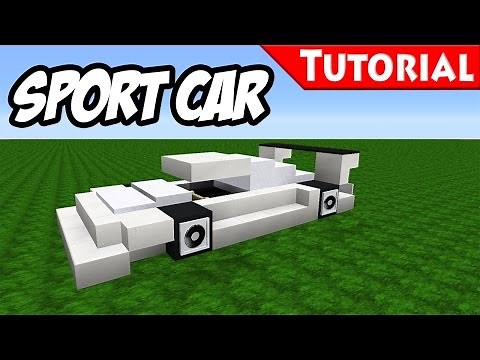 Minecraft: Easy Sport - Race Car Tutorial [ Bugatti Veyron Style ] how to make a car 1.8