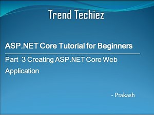 ASP.NET Core Tutorial in Tamil (Part-3 Creating ASP.NET Core Web Application)