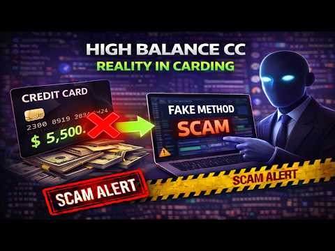REALITY OF HIGH BALANCE CC IN CARDING | FULL SCAM EXPOSED VIDEO !!