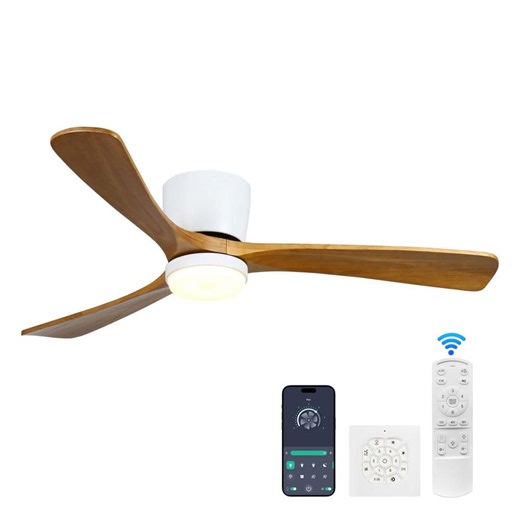 Reviews for LINJO 52 in. Smart Indoor White Ceiling Fan with 3-Colors LED Light and Dimmer and DC Reversible and APP/Wall Switch/Remote | Pg 2 - The Home Depot