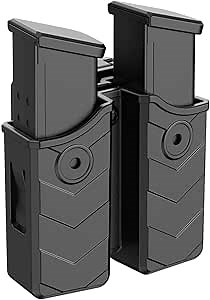 2 Pack Universal Mag Carrier IWB/OWB Magazine Holster Fits: 9mm/.40 Double/Single Stack|.45ACP Double/Single Stack,for Right & Left Hand Ambidextrous Concealed Carry